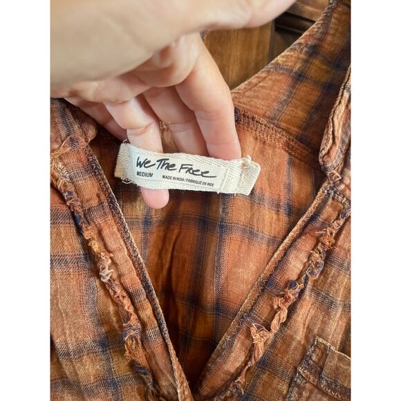 Free people One Of the boys oversized plaid button-down shirt - Picture 6 of 9